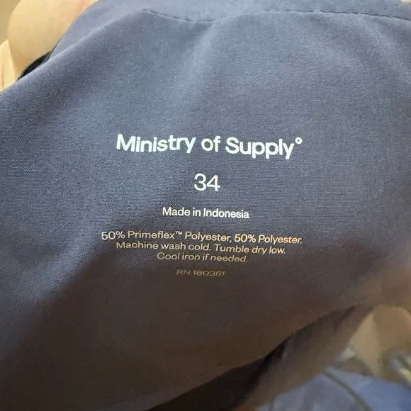 Ministry of Supply Charcoal Gray Straight Leg Athleisure Pants